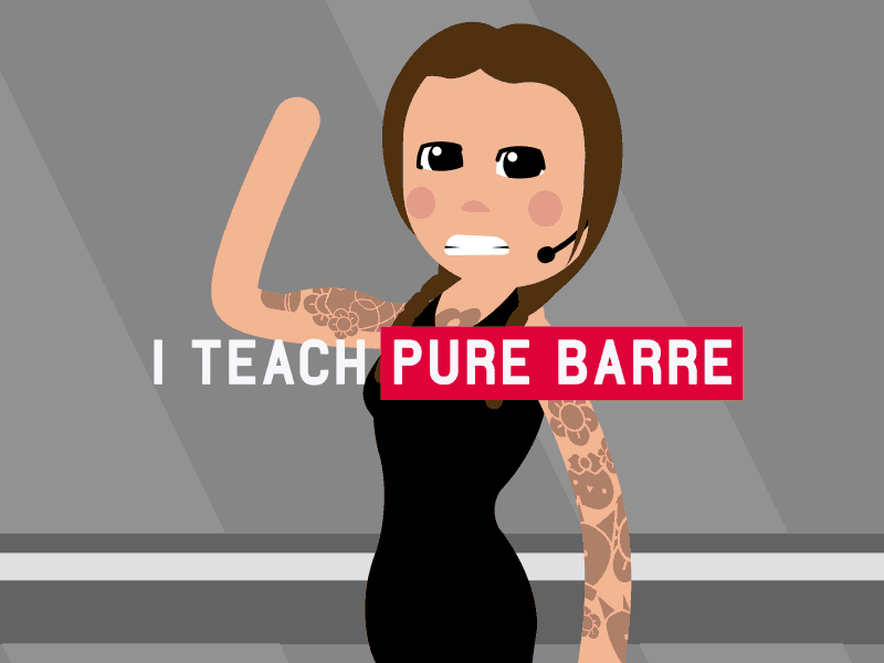 RubberHose Pure Barre 003 after effects animation burn character exercise lift pure barre rig rubberhose tone