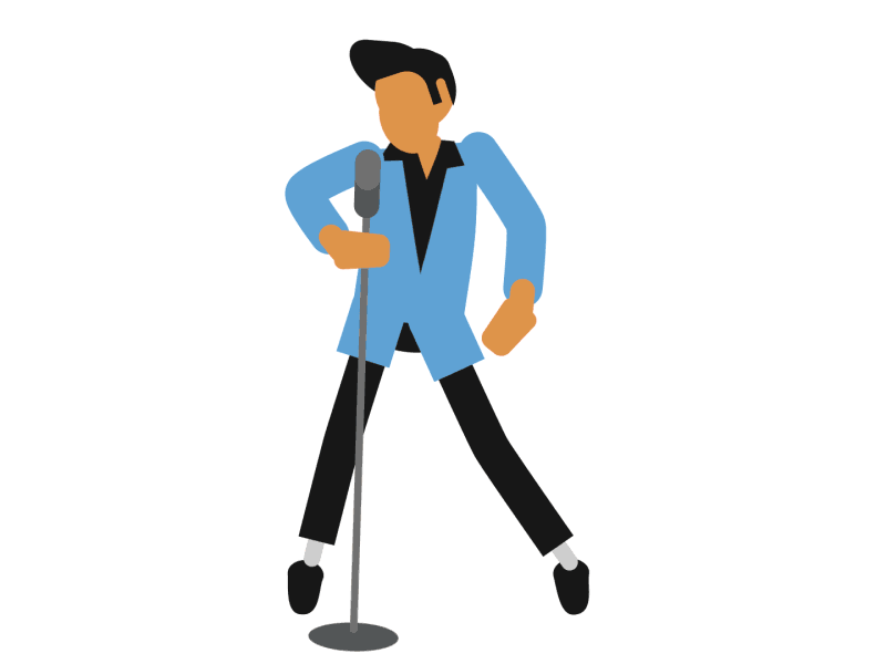 Elvis Dance history after effects animation character dance elvis rubberhose shape layers