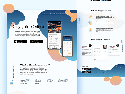 Landing page | Travel App app cityguide design landing design landing page mobile app design ui ux