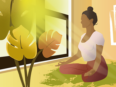 Meditation illustration illustration art illustrator meditation vector vector illustration vectorart yoga yoga pose