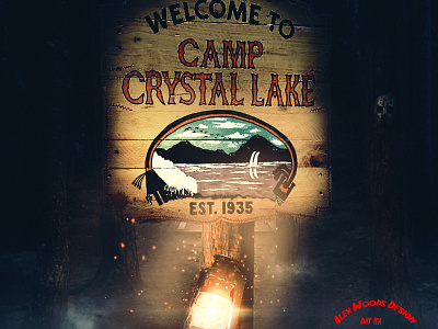 0019 art crystal lake design fantasy forest friday the 13th horror jason lantern mask movie night tree vorhees