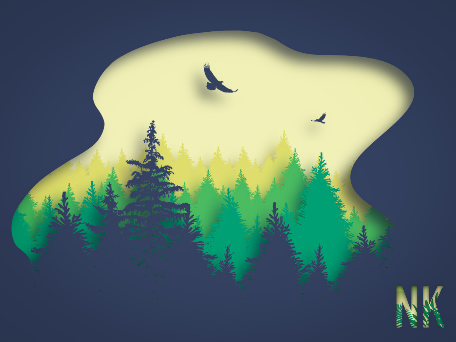 Papercut Forest by Neha Katailiha on Dribbble