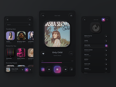 Muse dark theme dark ui design graphic design neumorphism procreate typography ui visual design