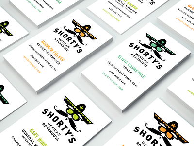 Shorty's Business Cards branding design logo