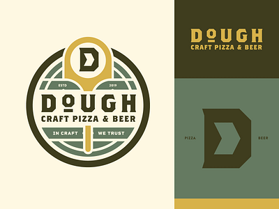 Dough beer branding craft beer design logo pizza
