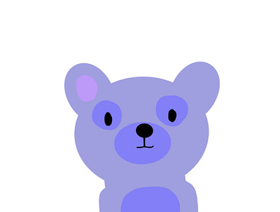 teddy bear bear business character colourful illustration nohands purple teddy teddybear