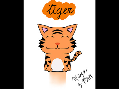 tiger character finger illustration tiger toy vector