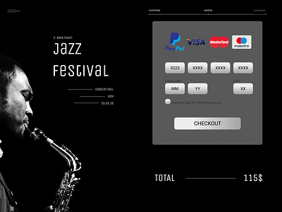 Daily UI #002 002 branding checkout checkout form checkout page daily ui dailyui design figma jazz shot ui web