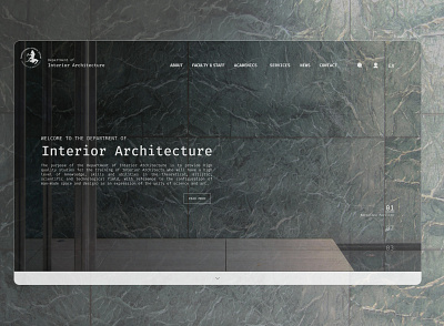 Dept. of Interior Architecture/Landing page Redesign redesign ui ux webdesign website