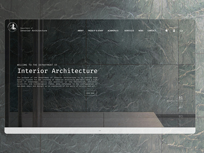 Dept. of Interior Architecture/Landing page Redesign