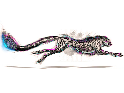 King Leopard cheetah digital leopard paint photoshop