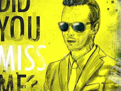 Did you Miss Me? design digital illustration missme moriarty paint pencil photoshop sherlock holmes sketch sketchnotes uk vector yellow