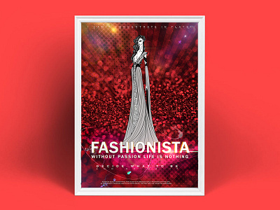 fashionista adobephotoshop artistic brand brushes colors design digital digitally fashion fashionista illustration paint painted pencil photoshop poster red sketch vector