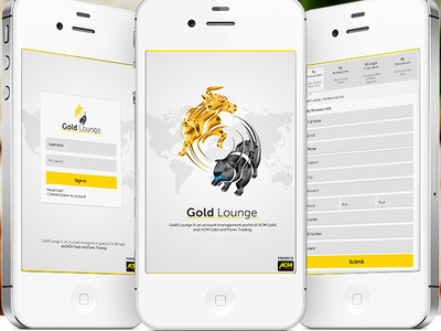 Gold Lounge App Design