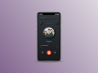 Neomorphism Music player Dark Mode