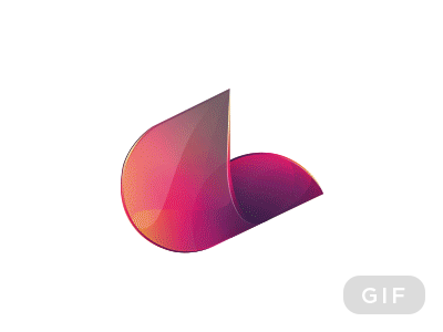 Logo gif debut design. gif invite logo