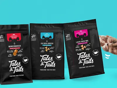 Tales&Tails black branding corporate design dog dog treats logo package design packagedesign packaging packaging design talestails typography vector