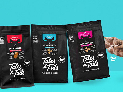 Tales&Tails black branding corporate design dog dog treats logo package design packagedesign packaging packaging design talestails typography vector