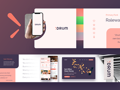 Drum.io Stylescape 3d geometry identity illustration logo mark minimal ui ux web