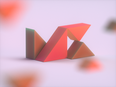 MX 3d block design geometry logo mark minimal sss typography