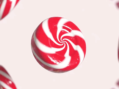 Sweet Mograph 3d animation candy candy cane christmas design geometry holiday icon illustration mograph santa swirl
