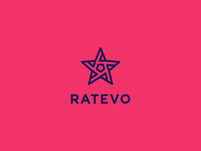 Ratevo Logo vertical orientation brand geometry identity line logo mark minimal ratevo star