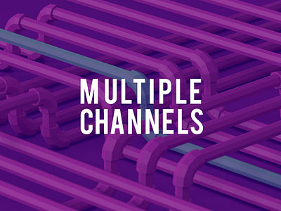 Master Multiple Channels 3d channel color connect illustration multiple pipe reach