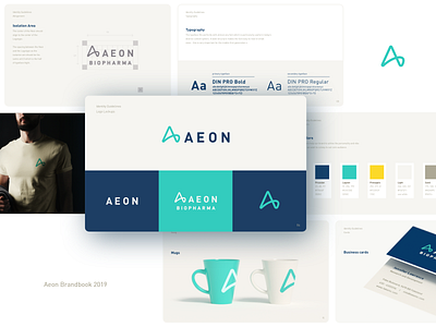 Aeon Brandbook biopharma book brand brandbook branding design guide identity logo mark minimal