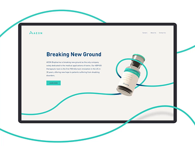 Aeon Homepage 3d branding geometry illustration logo minimal ui ux web webdesign website