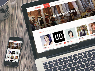 Responsive Web banner fashion feed follow hero iphone responsive startup ui ux web