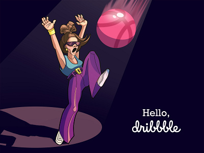 Hello Dribble design flat hellodribbble illustration minimal vector