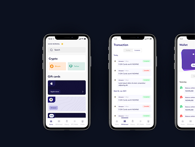 Crypto Sellar a app app design crypto dashboard giftcard homepage ui ui design ux design