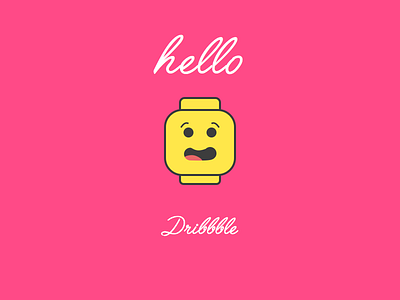 Hello Dribbble debut dribbble lego thanks ui