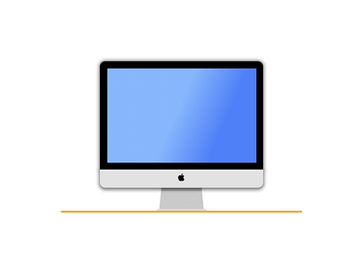 Flat iMac computer dribbble flat imac macintosh vector