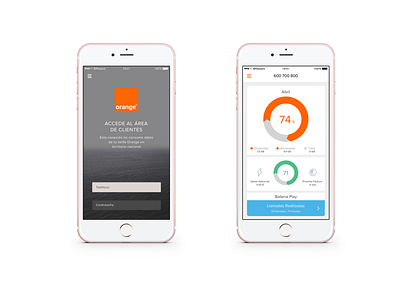 Orange App app design ios mobile orange ui ux