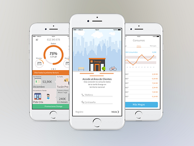 Orange mobile operator app france ios iphone mobile orange phone telecom ui visual