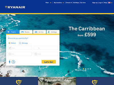 Ryanair Landing Page