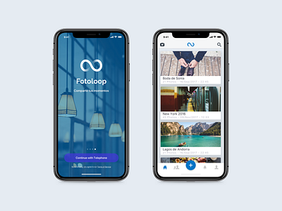 Fotoloop - Login & Home brand fotoloop ios iphone logo photo picture