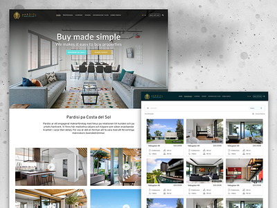 Pardisi Website branding design interface landing page realestate ui web website