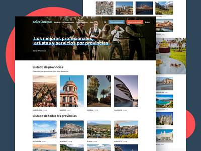 entretenemos - - Provincias by Sam on Dribbble event ui ux uxdesign web webdesign website