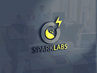 Logo design form sparkslabs branding illustration lab logo logo design