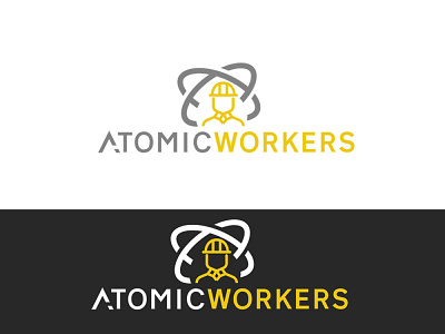 Atomic Workers Logo Design construction logo houselogo logo logo design logo ideas