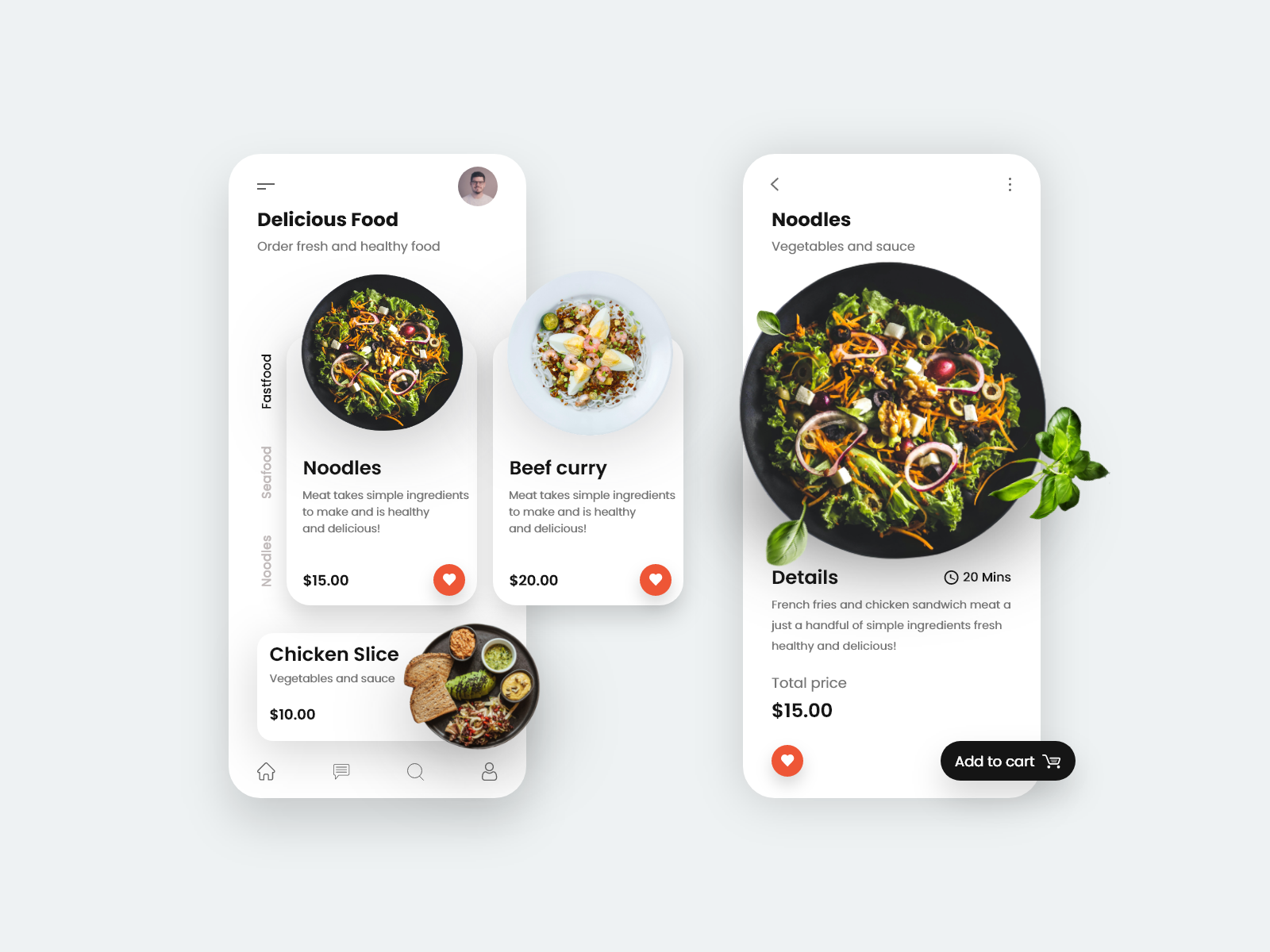 Food order app Ui design by Rashed on Dribbble