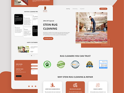 Cleaning Landing Page clean cleaning service creative homepage landing page landing page design minimal rug ui ux ui design visual design website website design