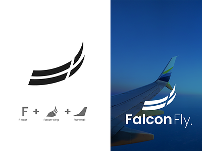 Airline logo design | Falcon fly branding branding design design graphic design illustration logo logodesign minimal vector