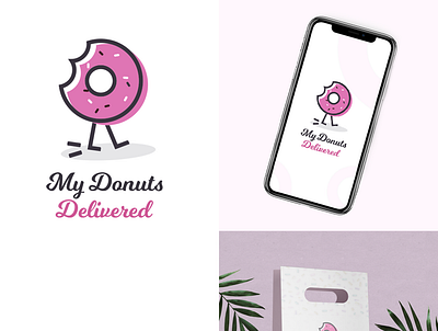 Donut Delivery logo branding branding design delivery logo design donut logo donut logo design graphic design illustration logo logodesign minimal vector