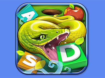 Spelling snake icon icon