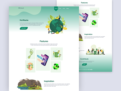 NoWaste design earth nature nowaste ui waste world