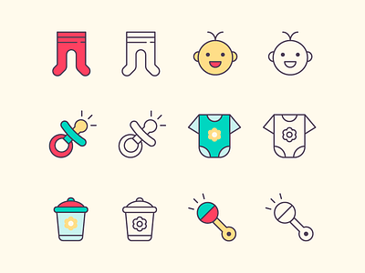 Children's icons branding design icon logo vector