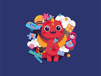 Baby Dragon design illustration